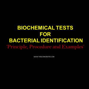 Biochemical Tests For Identification Of Bacteria Archives - The Science ...