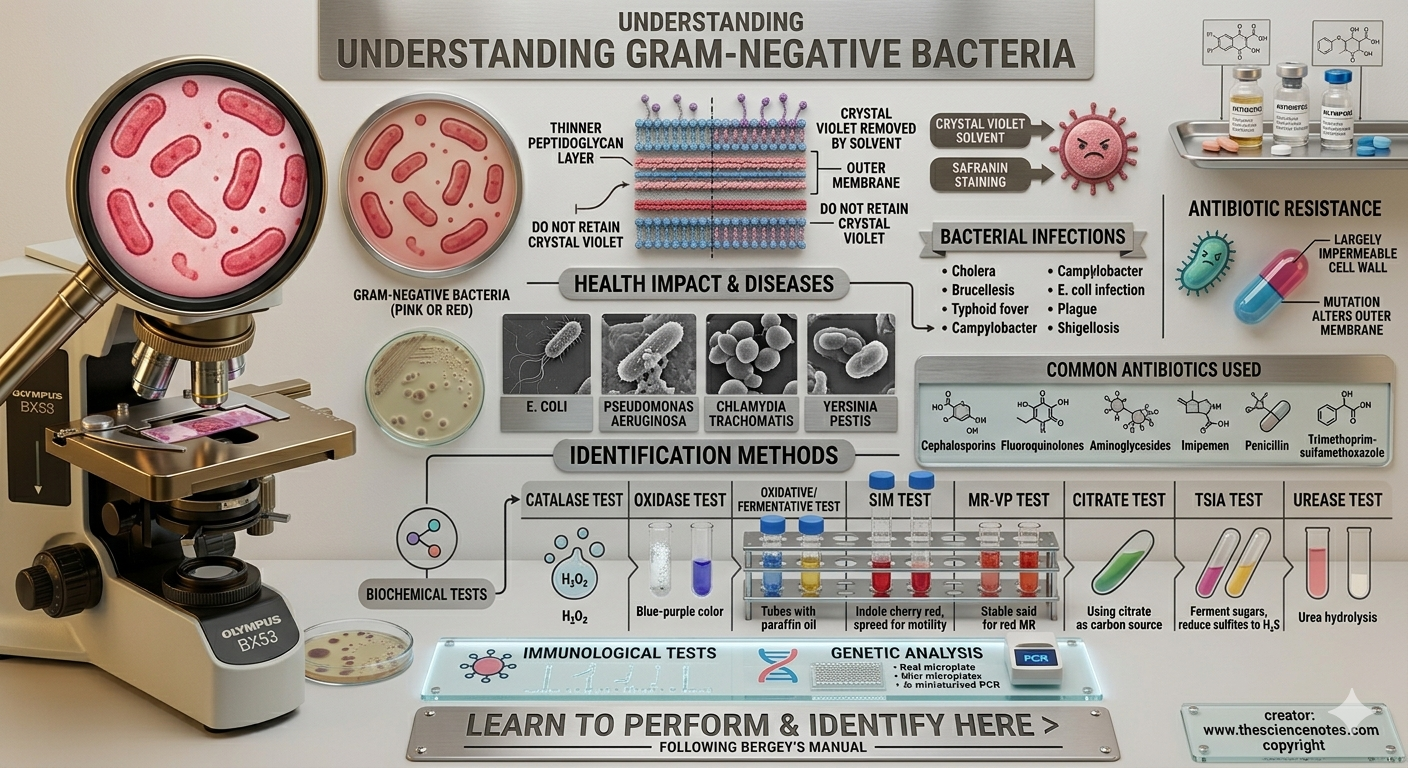 Biochemical tests for identification of Gram negative bacteria