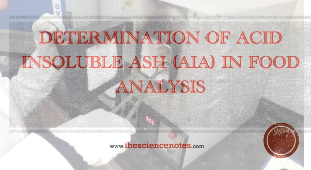 Determination of Acid Insoluble Ash (AIA) in Food Analysis