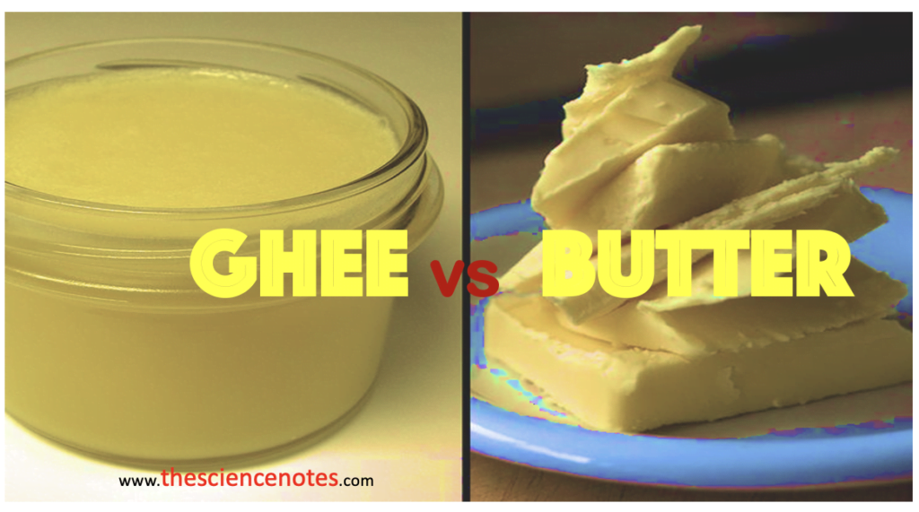 Comparison between Butter and Ghee The Science Notes