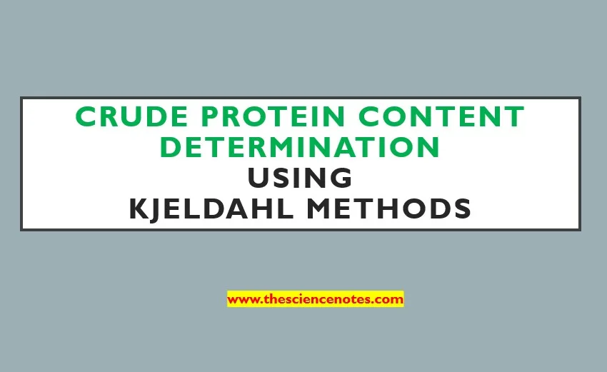 Crude protein content determination by the Kjeldahl method The